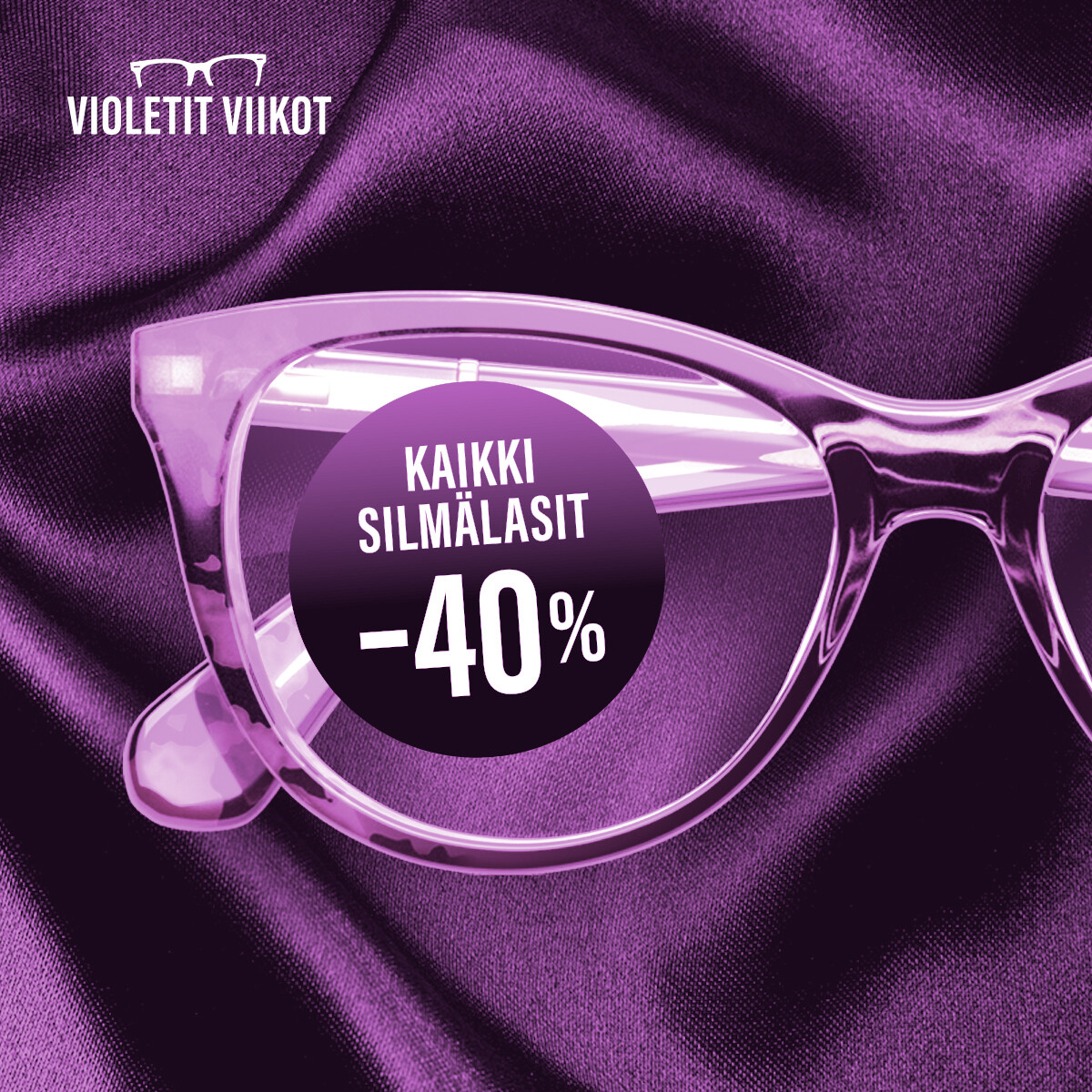 Violetit viikot, silmälasit -40%