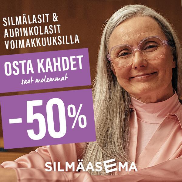 kahdet lasit -50%