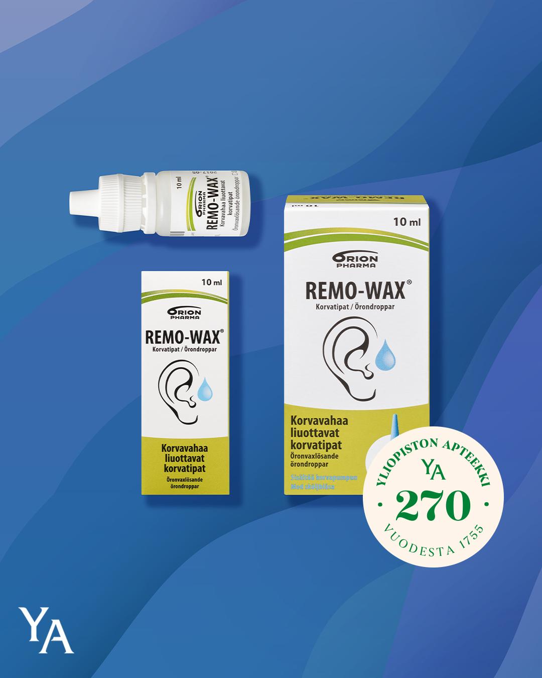 Remo-Wax-korvatipat ja -suihkeet
