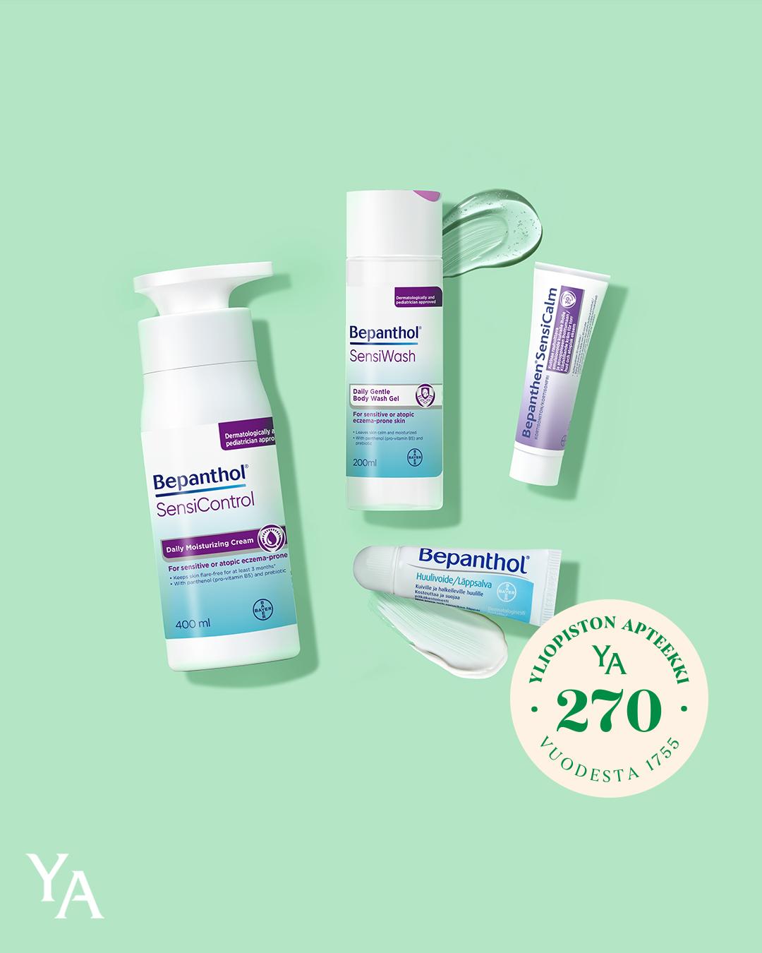 Bepanthol-ihonhoitotuotteet & Bepanthen SensiCalm -emulsiovoide
