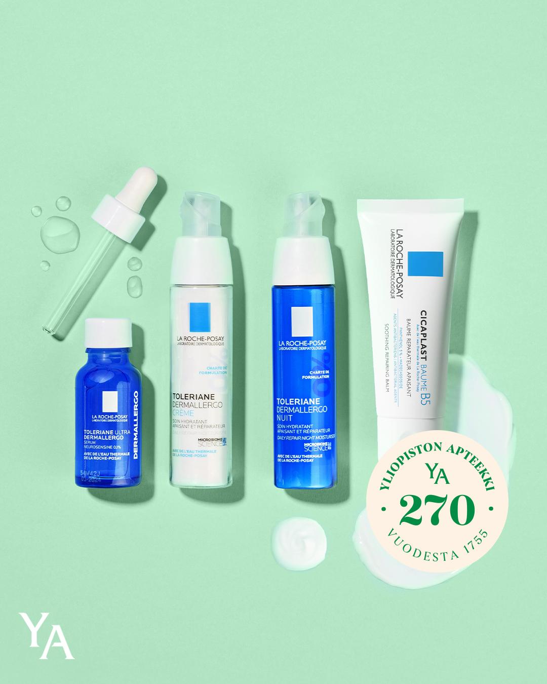 La Roche-Posay Toleriane & Cicaplast -ihonhoitotuotteet
